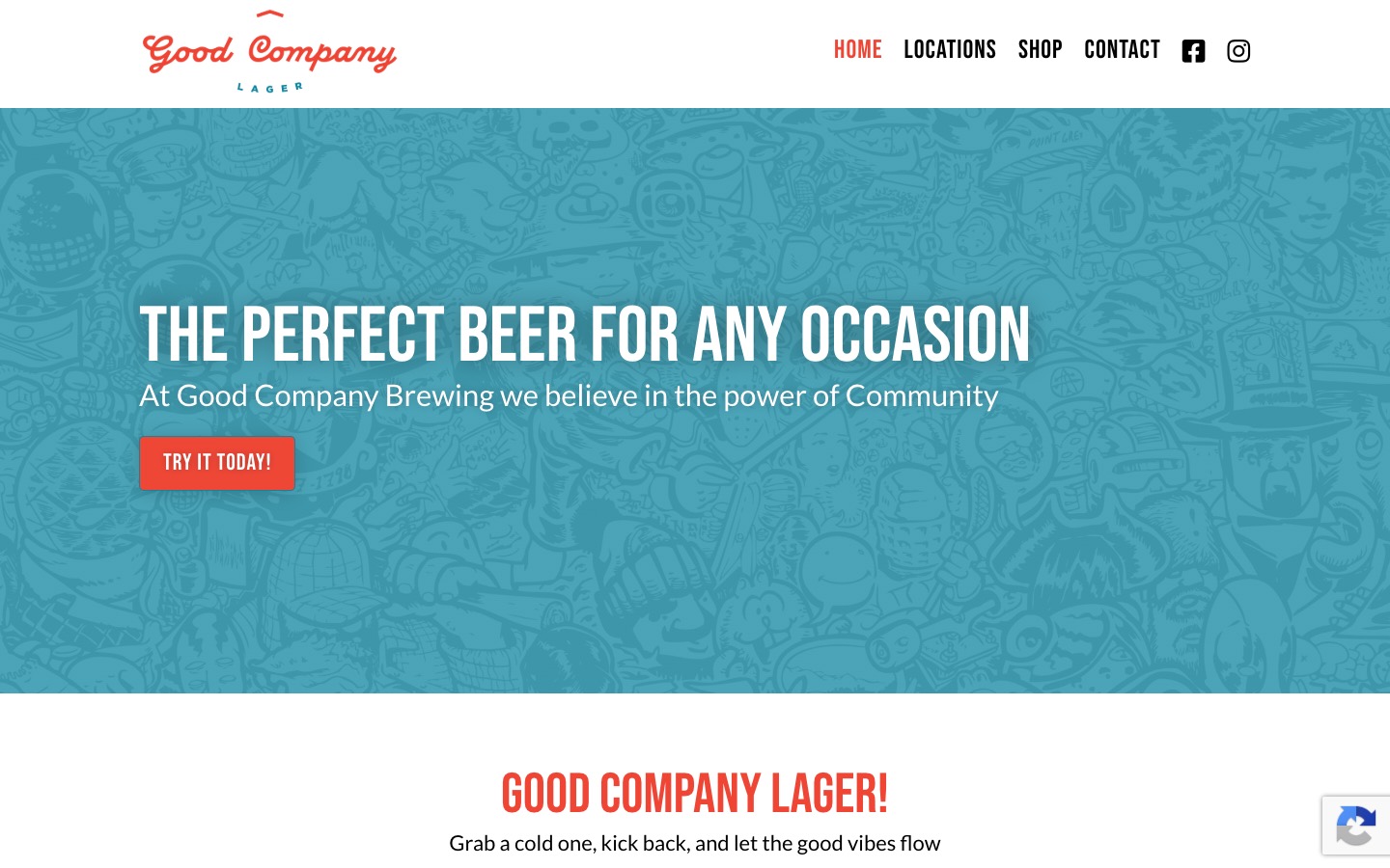 The current homepage